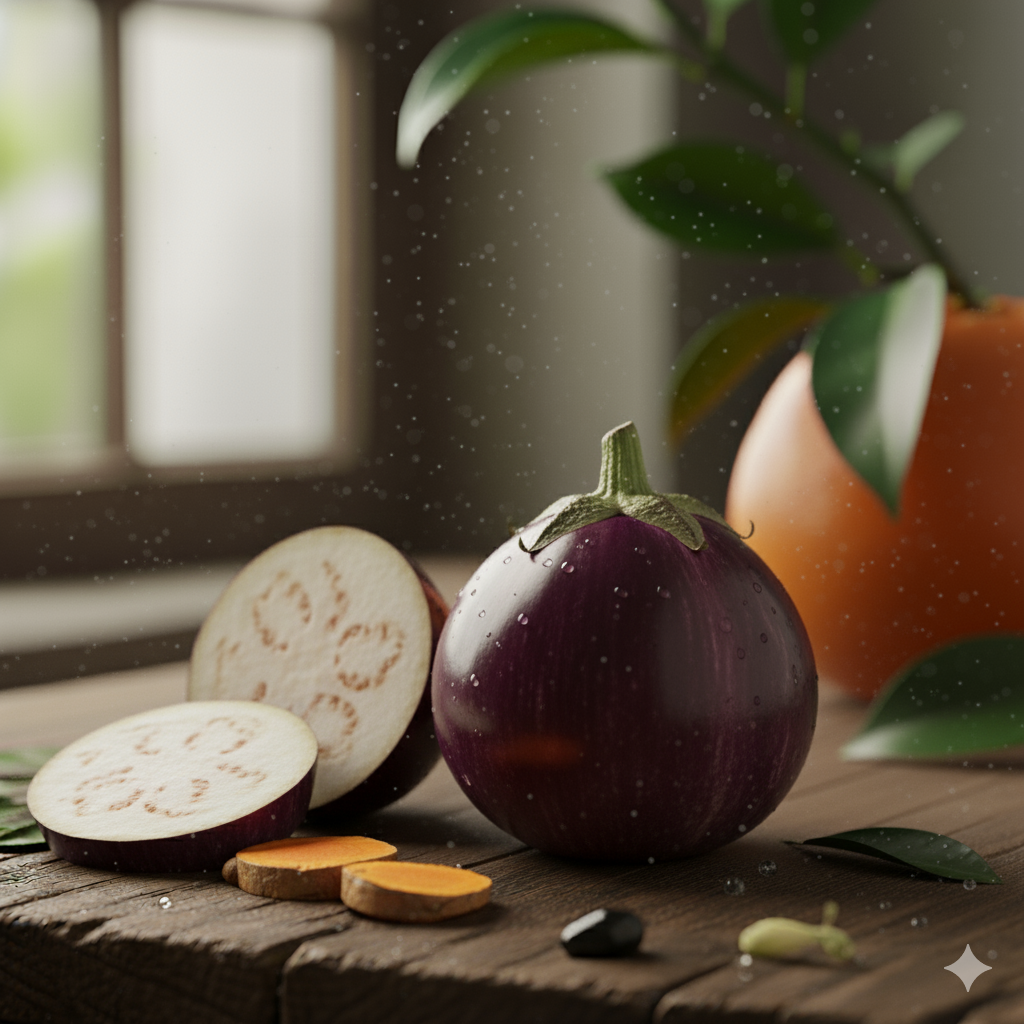 Round Eggplant / گول بینگن