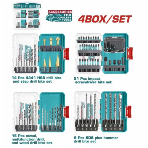 TOTAL Accessories for cordless drill and rotary hammer TOS24094