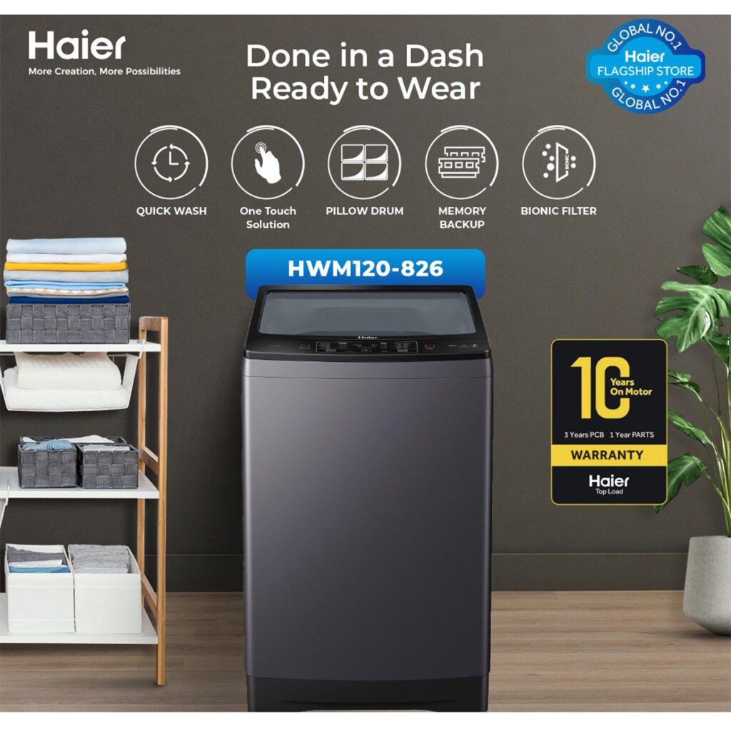 Haier HWM 120-826S6 Top Load Automatic Washing Machine 12 kg