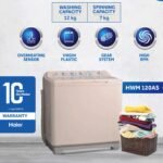 Haier HWM-120-AS Semi Automatic Washing Machine 12 kg
