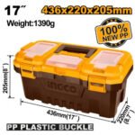 INGCO 17" Plastic tool box metal buckle PBX1702