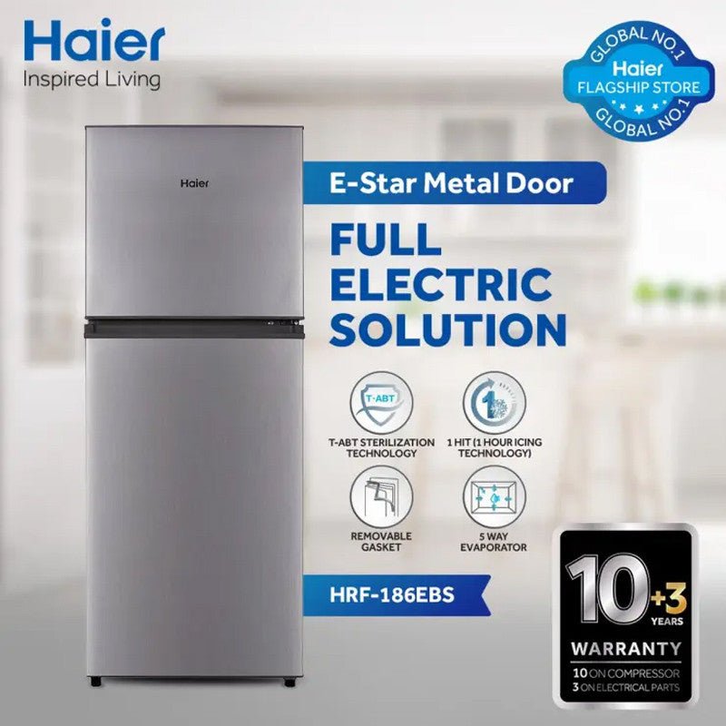 Haier HRF-186EBS E-Star Double Door Refrigerator 6.5 CFT