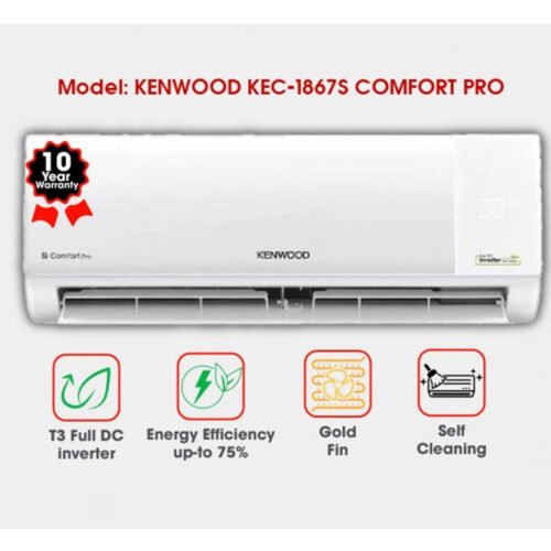 1867s.jpg Kenwood 1.5 Ton DC Inverter Split Air Conditioner KEC-1867S Comfort Pro Heat and Cool