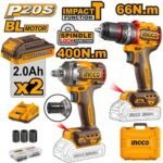 INGCO CKLI20275 Cordless 2 pcs Combo Kit 20V