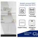 Kenwood KRF-26657 GD Inverter Glass Door Refrigerator 18 CFT