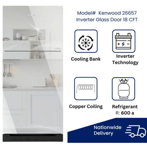 26657_230242ea-a3e8-48c3-bc75-36d5e20ab989.jpg Kenwood Inverter Glass Door Freezer-on-top Refrigerator 18-CFT (KRF-26657)