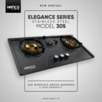 Hanco Model 305 Black Gold Gas Hob
