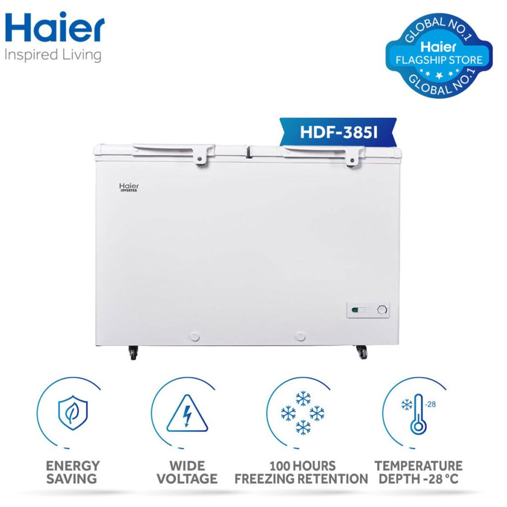 Haier HDF-385I Inverter Double Door Deep Freezer 13.6 CFT