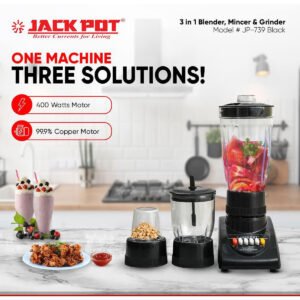 Jackpot JP-739 Blender with Grinder & Chopper