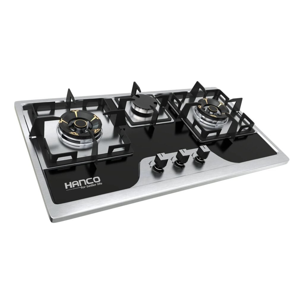 HANCO Hob Model 750 - Stainless Steel - EPS Series - Brass Burners - Auto Ignition Stove