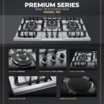 Hanco Model 781 SS Stainless Steel Gas Hob