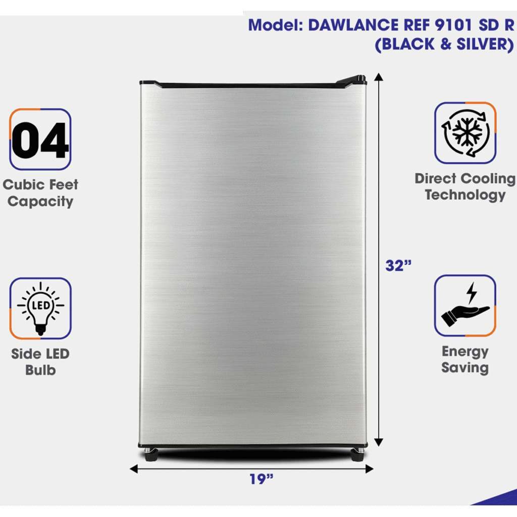 Dawlance 9101SDR Single Door Mini Refrigerator 4 CFT