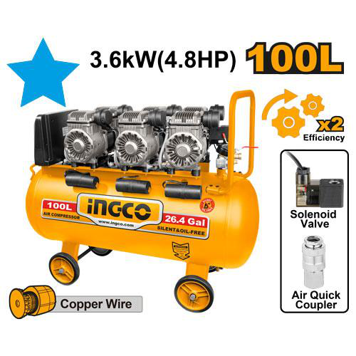 INGCO Air compressor 100L/3*1200W ACS3361001