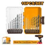 INGCO 16 Pcs metal, multifunction drill, and wood drill bits set AKDL11606