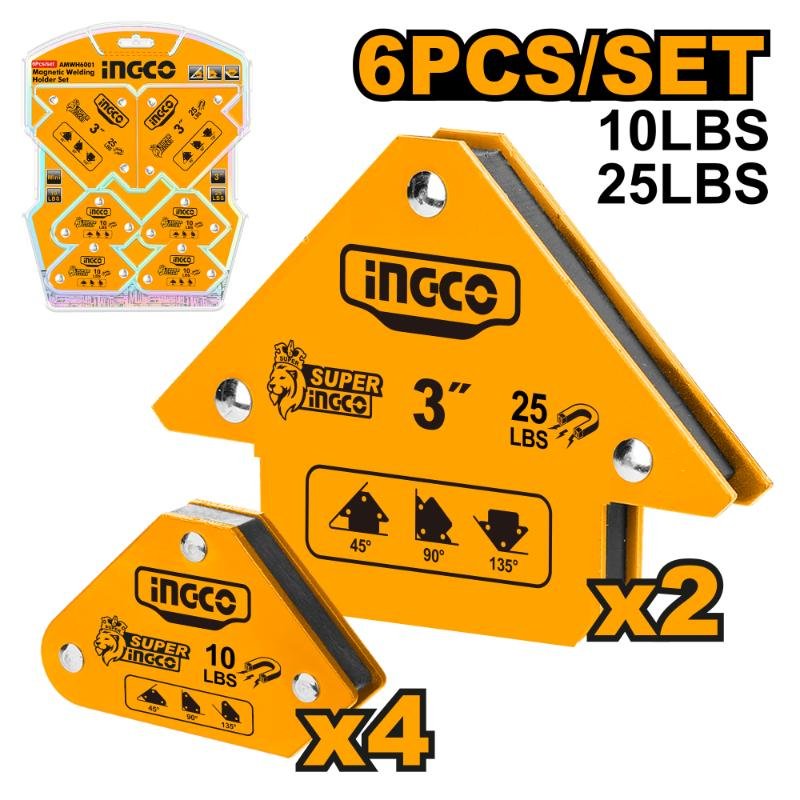 INGCO 6 Pcs magnetic welding holder set AMWH6001
