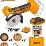 Ingco Cordless mini cut-off tool 20v CAGLI76012