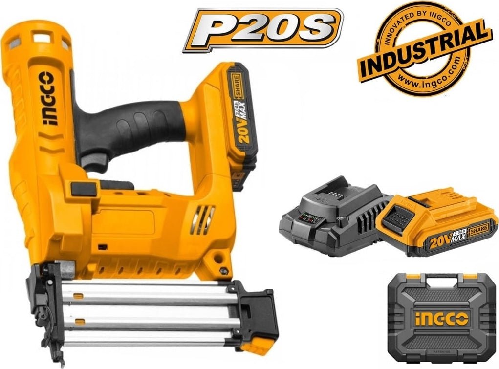 Ingco Lithium-Ion cordless brad nailer kit 20v CBNLI2002