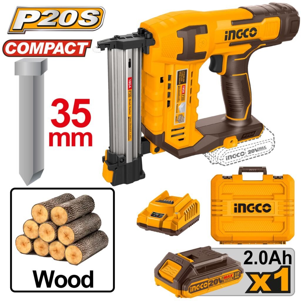 INGCO CBNLI3508 20V Brad Nailer