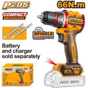 INGCO Compact Brushless Cordless Drill 20v CDLI206681