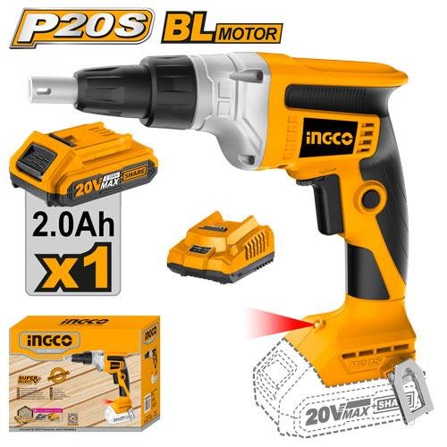 INGCO Cordless drywall screwdriver 20v CDSLI204200