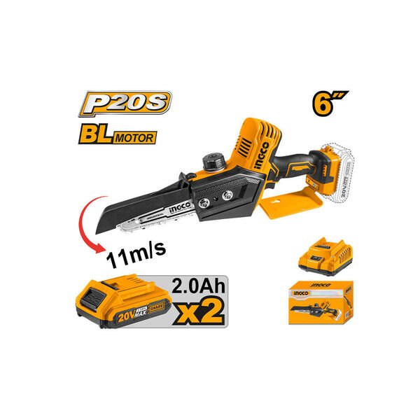 Ingco Cordless mini chain saw 20v CGSLI20686