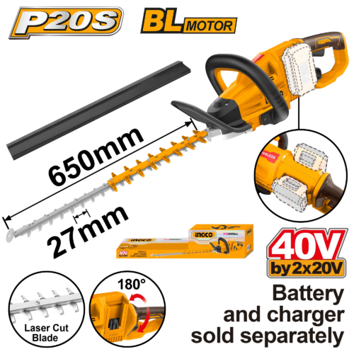CHTLI40028-1.png INGCO Cordless hedge trimmer 20V CHTLI40028