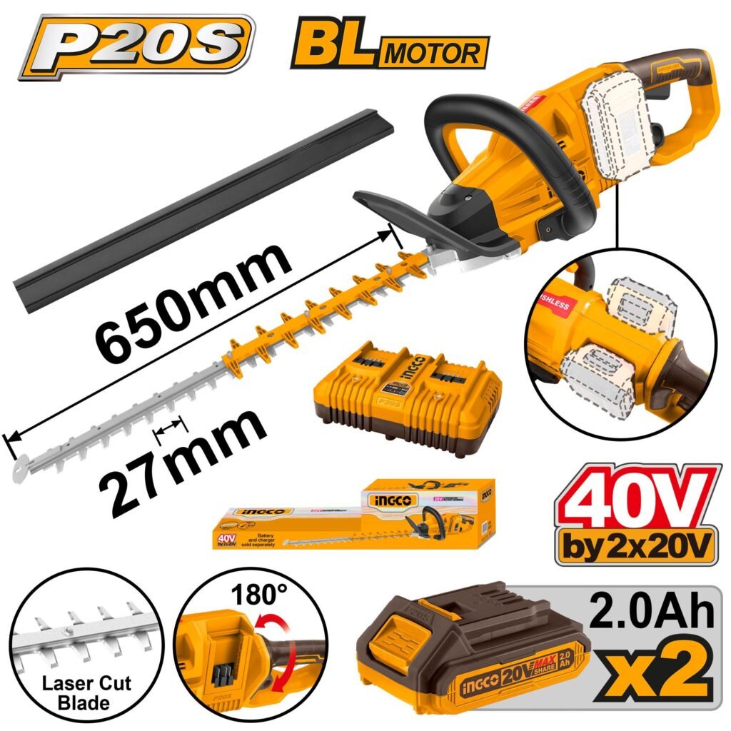 INGCO Cordless hedge trimmer 20V CHTLI400282