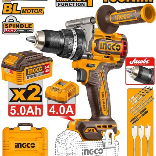 INGCO Brushless cordless impact drill 20V CIDLI201668