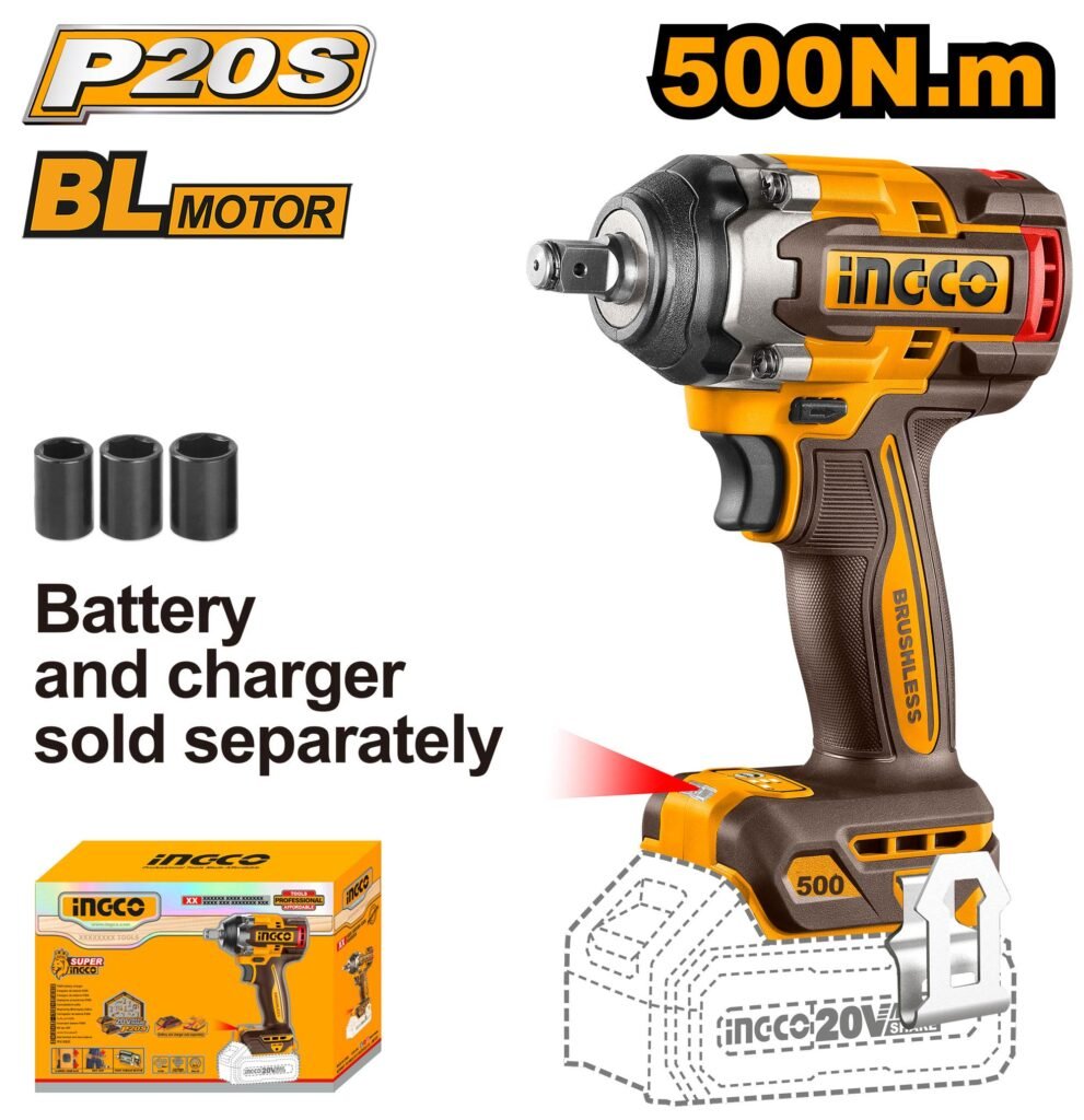 INGCO Cordless impact wrench 20v CIWLI20501