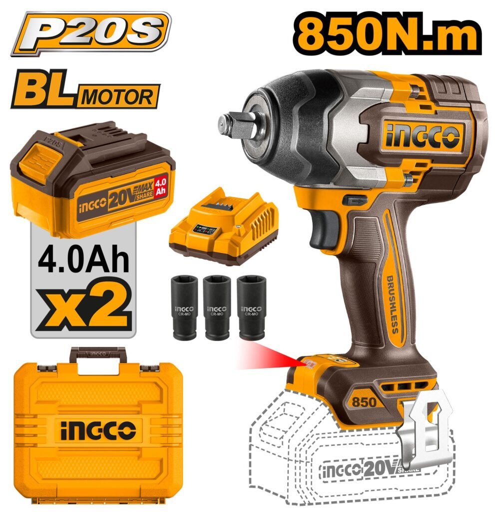 INGCO Cordless impact wrench 20v CIWLI2085