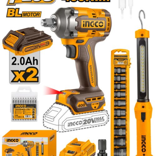 INGCO Cordless 2 pcs combo kit 20v COSLI23048