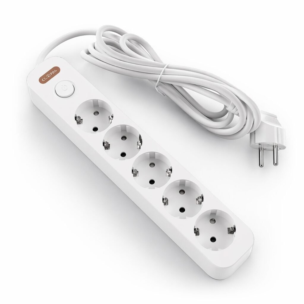 Clopal CP-1605 5 Way Schuko Extension Socket