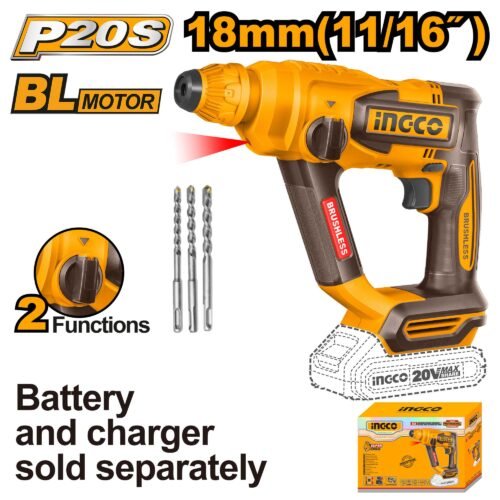 INGCO Cordless rotary hammer 20v CRHLI20188