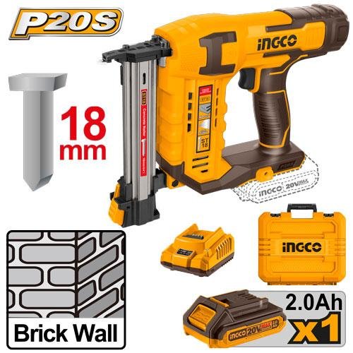 INGCO Cordless brick nailer 20v CSTLI3808