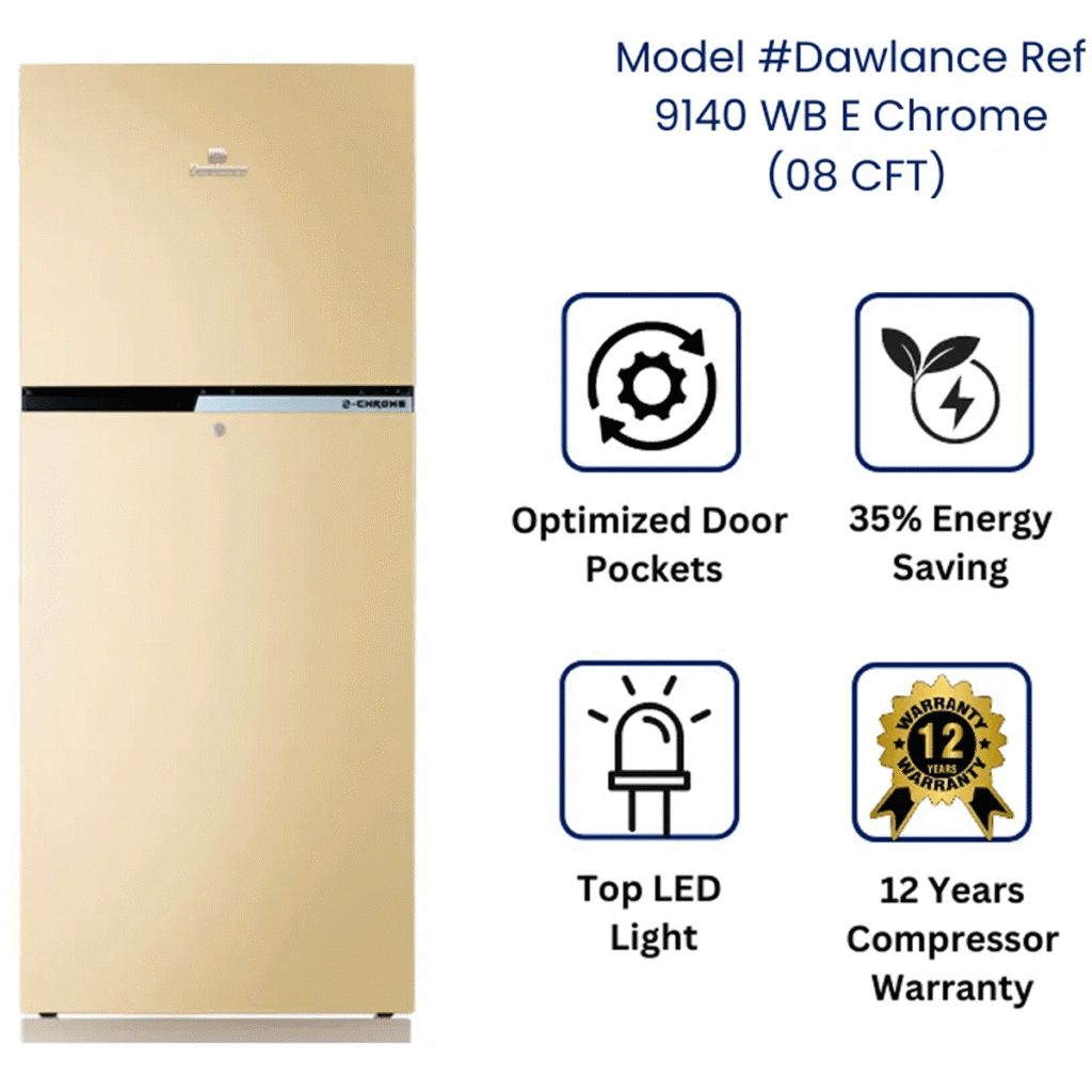 Dawlance Ref 9140 E Chrome (08 CFT)
