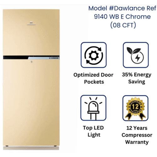 Dawlance Ref 9140 E Chrome (08 CFT)