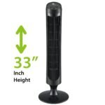 E-Lite Etf-001 – Tower Fan – 33"Inches – Black