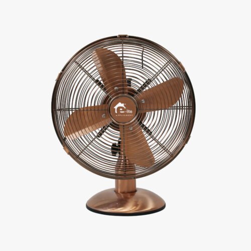 E-Lite ETF-30M Metal Table Fan Copper 12 Inch