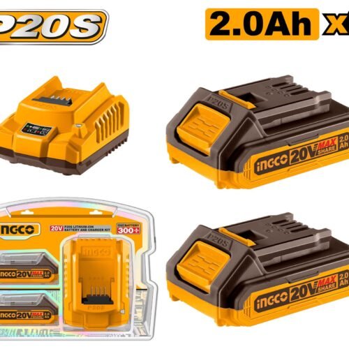 FBCPK1222.jpg INGCO P20S Lithium-Ion battery and charger kit 20V FBCPK1222