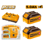 INGCO P20S Lithium-Ion battery and charger kit 20V FBCPK2425