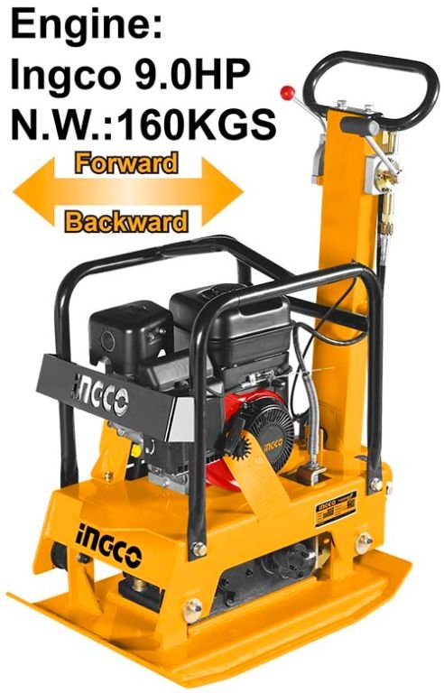 INGCO GCP160-2 Gasoline Reversible Plate Compactor 6000W