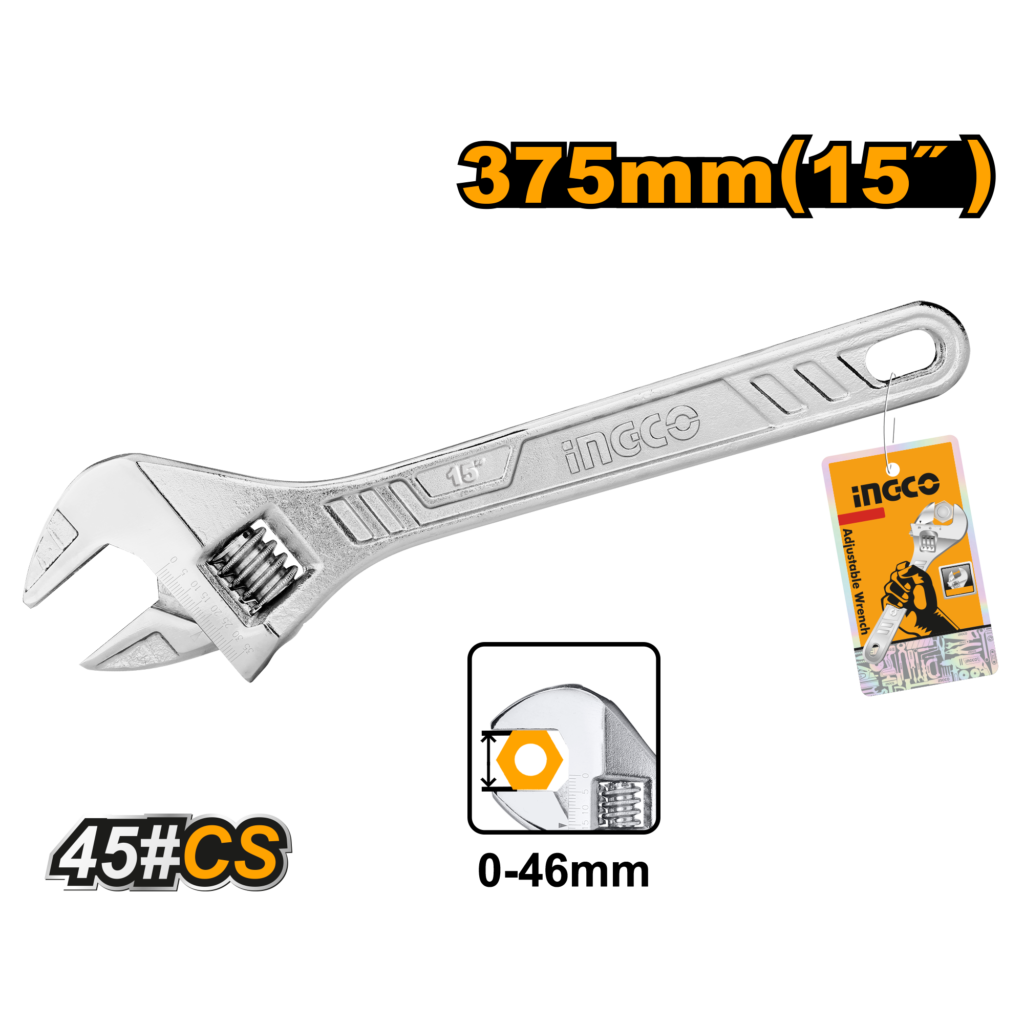 INGCO Adjustable wrench 375mm HADW131152