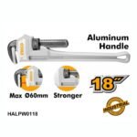 INGCO Aluminum handle pipe wrench 18" HALPW0118