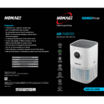 Homage HAP-251DWB Air Purifier for Small Room