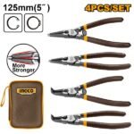 INGCO 4 Pcs circlip pliers set 125mm HCCPS26125