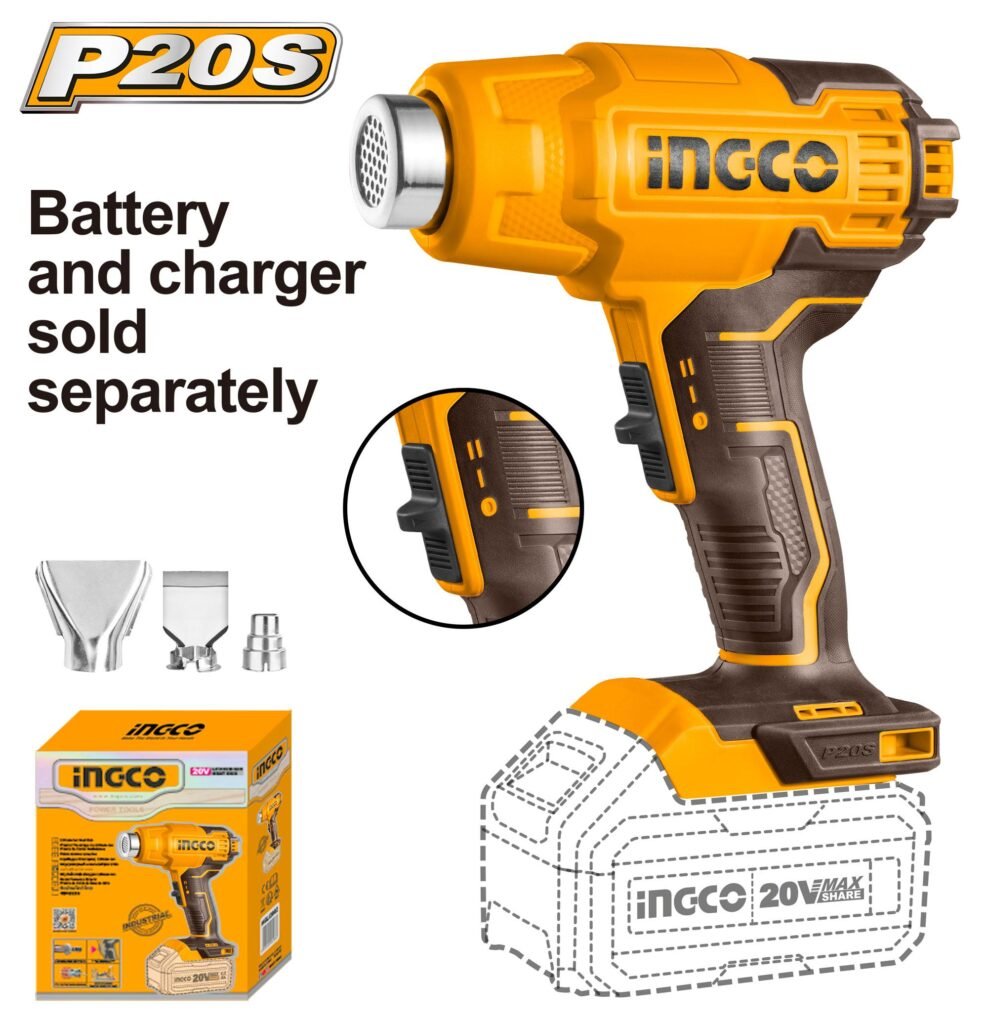 INGCO Cordless heat gun 20v HGLI2002