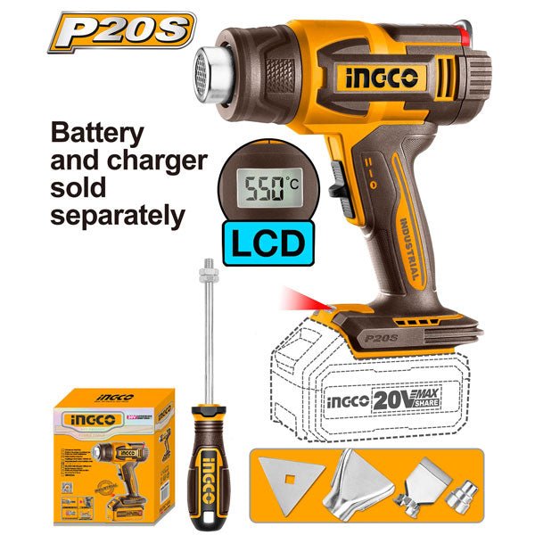INGCO HGLI2003 20V Heat Gun
