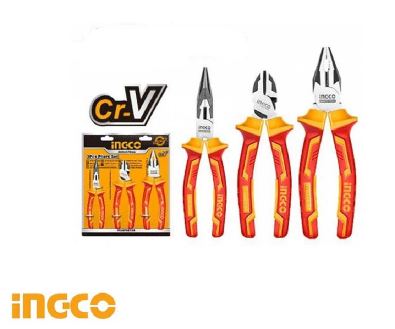 INGCO HIKPS28318 3 pcs Insulated Pliers Set