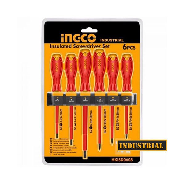 INGCO 6 Pcs insulated screwdriver set HKISD0608