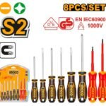 INGCO HKSDS0838 8 pcs Screwdriver Set